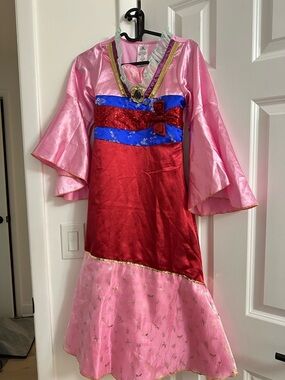 Disney mulan Pink and Red Princess Costume Dress size 7/8